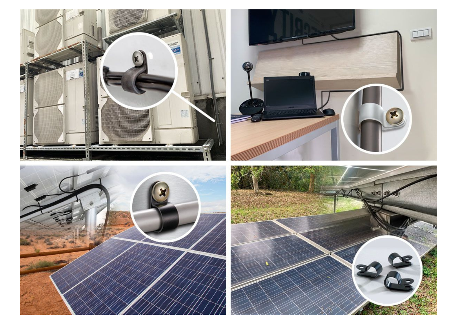 Abrazaderas de cable tipo R